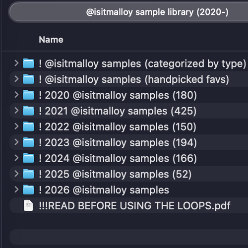 all samples folder by malloy